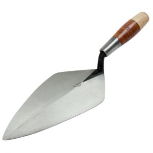 W.Rose Wide London Brick Trowel 11 x 5-5/8" with Leather Grip