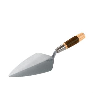 Bon Tool Narrow london forged steel brick trowel - 9" with leather handle