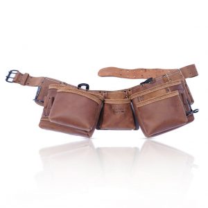 Leather Craft Double Tool Belt Brown