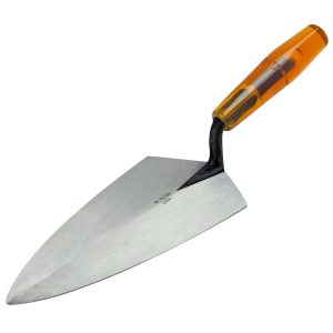 W. Rose 10.5" Philadelphia Brick Trowel with Plastic / Amber Handle R01210-10 1/2