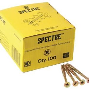 Forgefix Spectre Screw PZ Compatible CSK ZYP 6.0 x 100mm (Box 100)