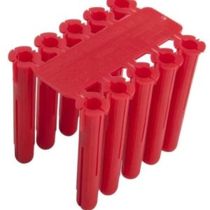 EXPANSION WALL PLUG RED 3.5-4mm Drill Size 5.5mm 100 Box