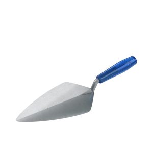 BON TOOL NARROW LONDON FORGED STEEL BRICK TROWEL - 10" WITH PLASTIC HANDLE