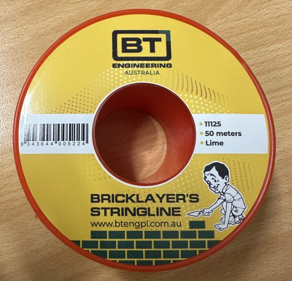 BT Engineering Brick Line 100m - Lime - Braided (String Line)