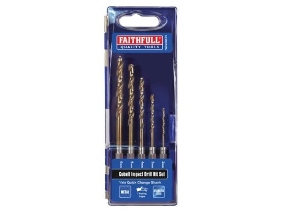 Faithfull HSSE M35 Cobalt Quick-Change Impact Drill Bit Set