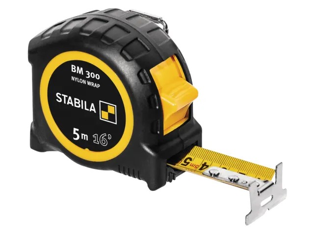 Stabila BM 300 Robust Pocket Tape 5m/16ft (Width 27mm) STB19576