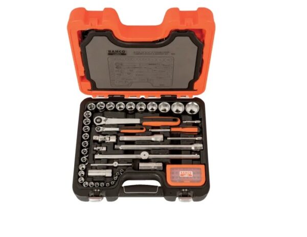 BAHCO 1/4in & 1/2in Drive Socket & Mech Set, 95 Piece BAHS95 S95