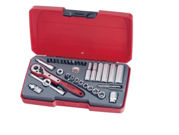 Teng Tools Imperial Socket Set 35 A/F 1/4in Drive TENT1435AF T1435AF