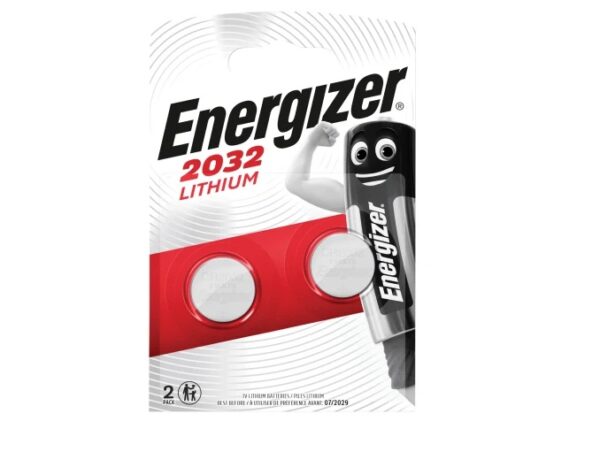 Energizer CR2032 Coin Lithium Battery (Pack 2)