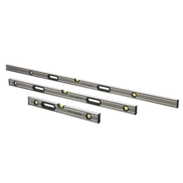 Stanley 043119 3pc Fatmax Pro Box Beam Level Set in Bag - 600 / 1200 / 1800mm Levels STA043119LK