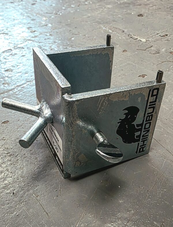 RhinoBuild Dori Block- Fits 2" Box section (50.8mm) in Silver
