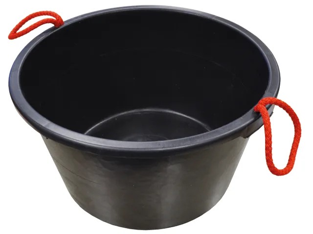 Extra Wide Faithfull Builder's Bucket 40 litre (9 gallon) - Black FAI40LBUCKET