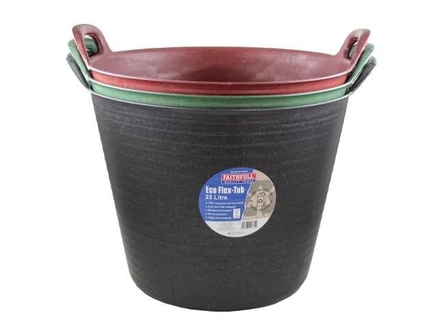Faithfull Eco Flex Tub 25 litre Triple Pack