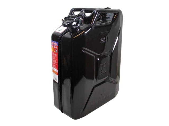 Faithfull FAIAUJERR20B Black Steel Jerry Can 20 litre