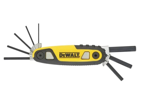 Dewalt Metric Folding / Locking Hex Key Set, 8 Piece (Allen Key) DHT979263