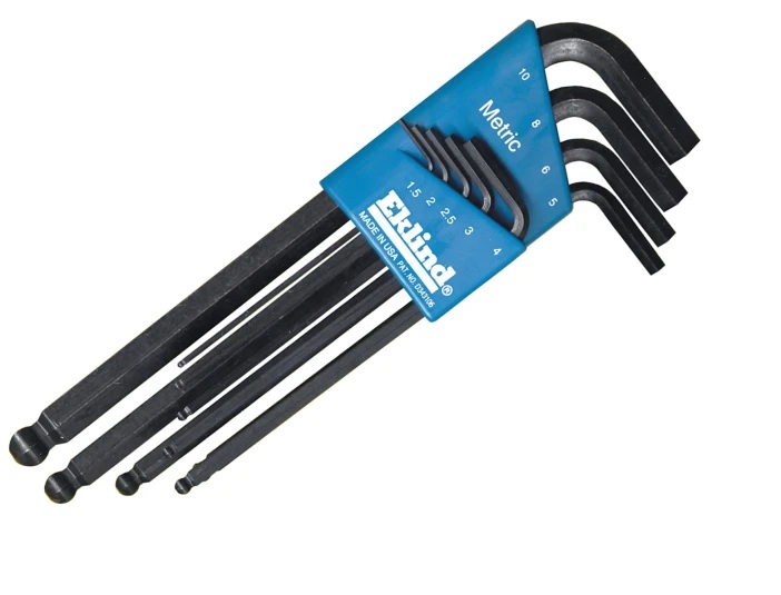 Eklind REK13609 Metric Long Ball End Hex L-Key Set, 9 Piece