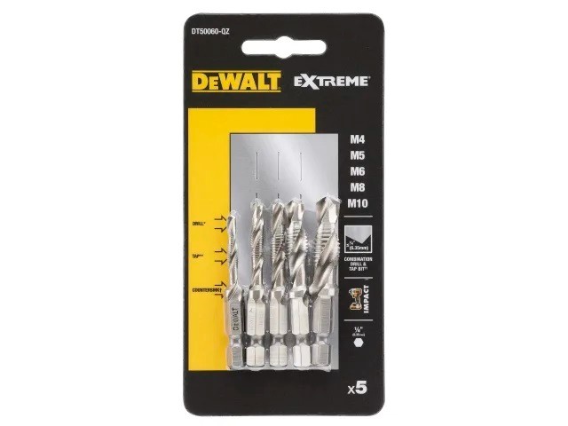 DeWALT Impact Ready Drill Tap Set, 5 Piece DEWDT50060QZ DT50060