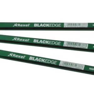 Rexall Black Edge Carpenter's Pencils - Green / Hard (Card 12)