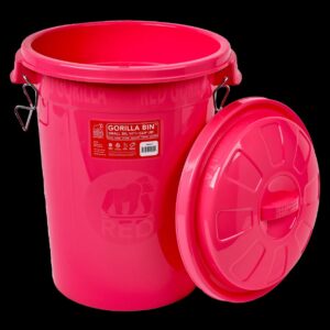 Red Gorilla Bin™ 30L Pink Bin with Clip Lid