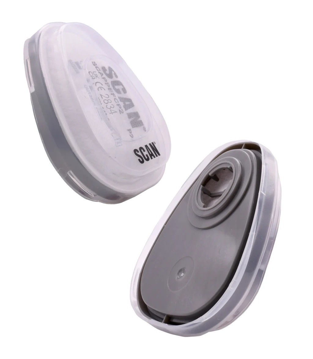 Twin Half Mask P2 Particle Filter Cartridge (Pack of 2) Fits SCAPPERESPM - SCAPPEFCP2
