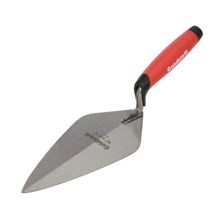 Goldblatt Red, 10" London Brick Trowel Soft Grip Handle G01618 Brick Trowel