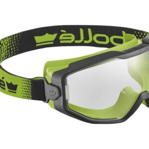 Bolle Spectrum Platinum Clear Sealed Safety Googles, Black/Green