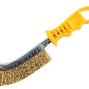 Faithfull Wire Scratch Brush Brass Yellow Handle