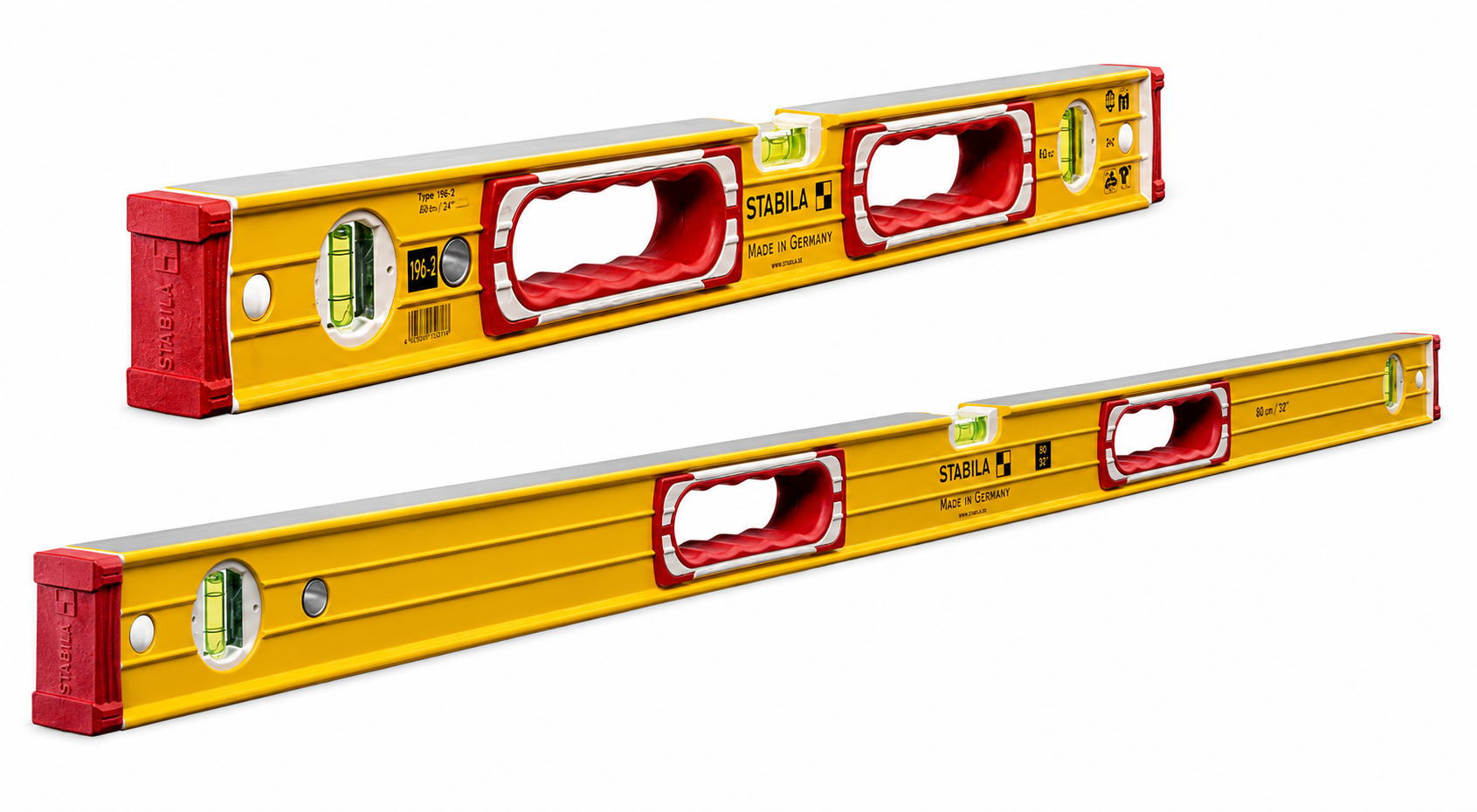 Stabila 196-2 Twin set 4ft & 2ft, 61cm and 122cm Level Pack