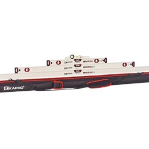 Kapro Eagle Optivision Red Box Level Set, 4 Piece 60cm/120cm/180cm/boat level + case