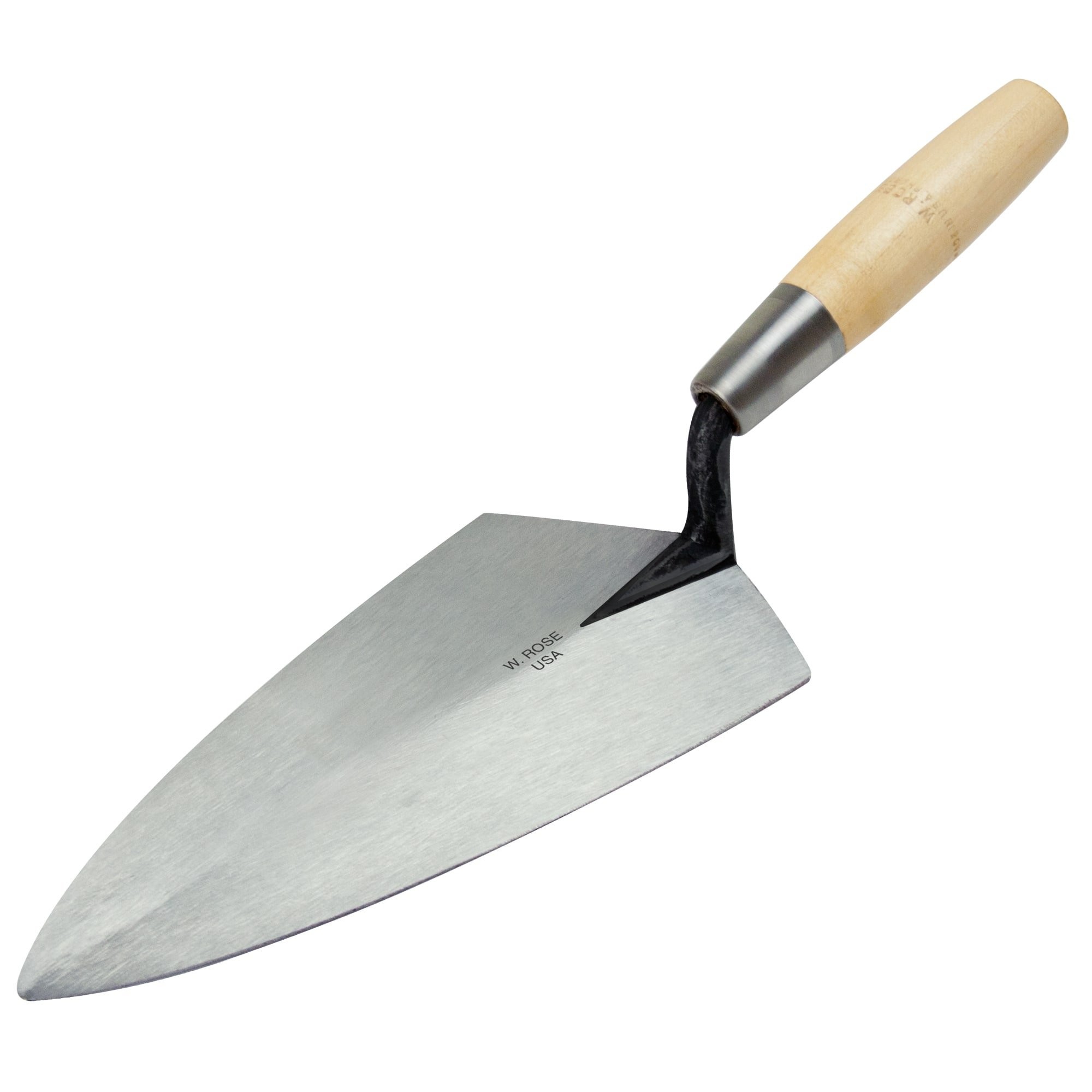 W Rose 9" Philadelphia Brick Trowel Wood Handle RO110-9W