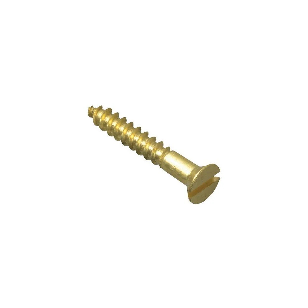 Wood Screw Slotted CSK Brass 3/4in x 4 Forge Pack 45