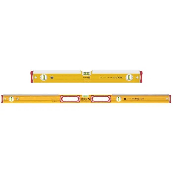 Stabila Bricklayers Twin Set 2ft + 4ft with Protection 196K 2-Piece Level Set (60cm & 120cm)